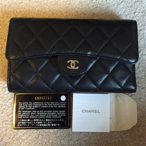 chanel folder|genuine Chanel wallet.